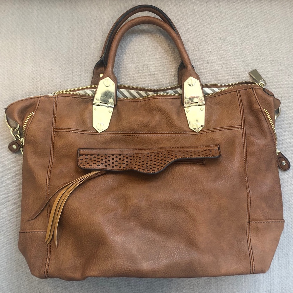 Steve Madden Brown Leather Bag ( Faux Leather )